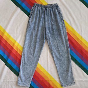 80s/90s Ultra High-rise Balloon Style Acid-Wash Pants